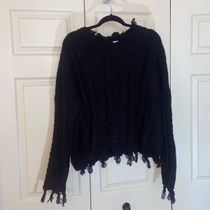 Arula Black Slightly Cropped Sweater